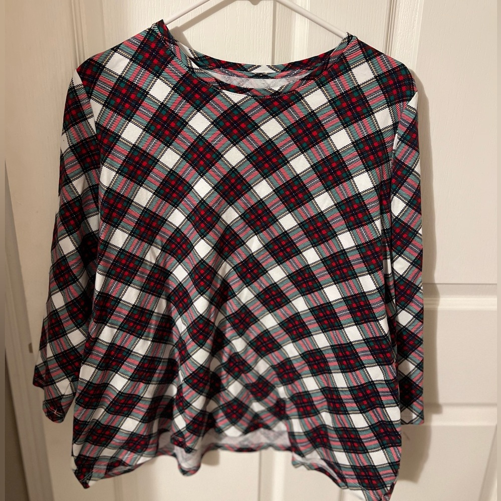 Kim Rogers Plaid Tee